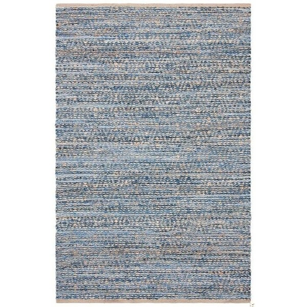Safavieh Cape Cod Hand Woven Rectangle Rug- Natural - Blue- 3 X 5 Ft. CAP351A-3 - main